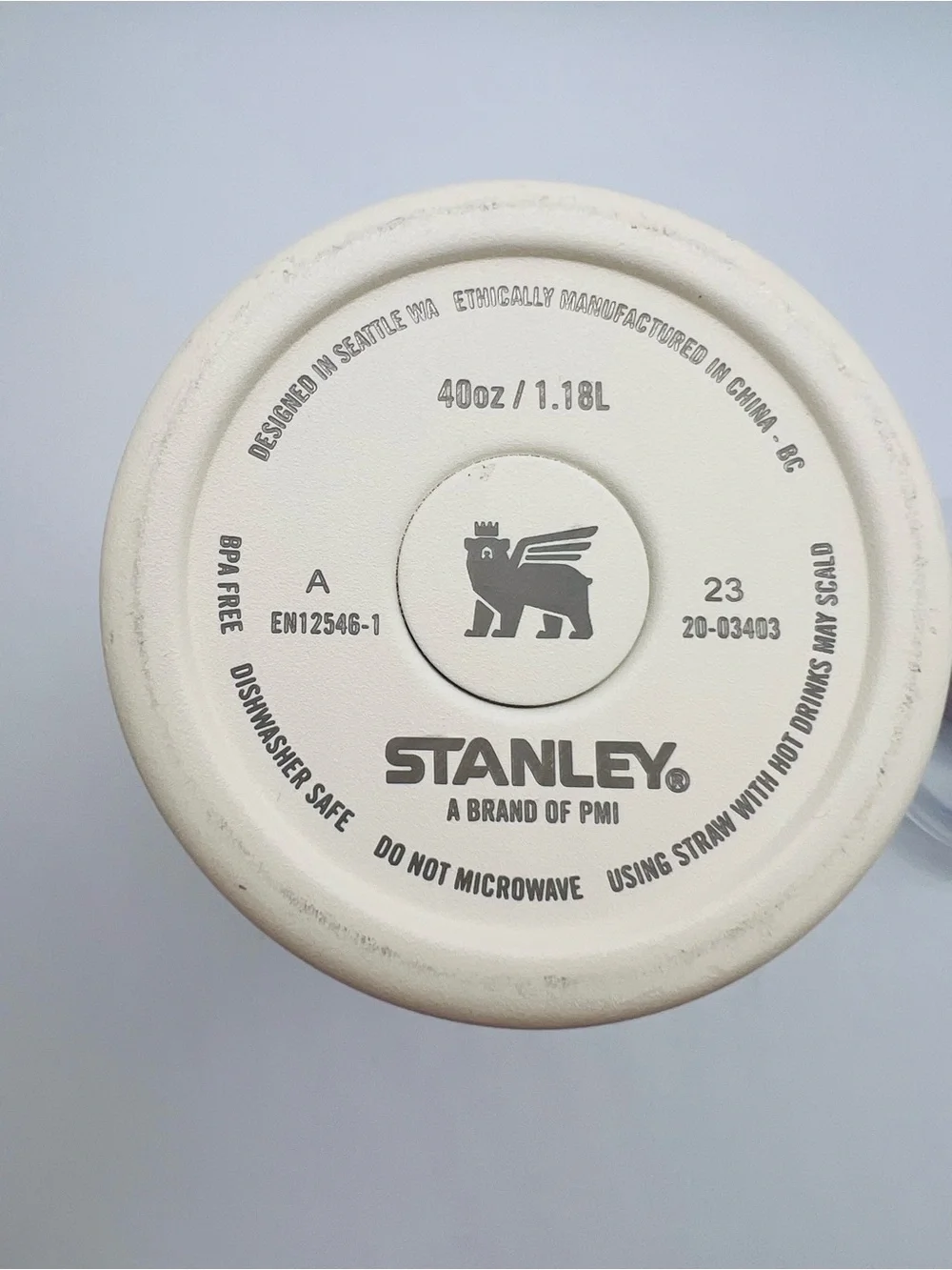 Stanley Cream Insulated Travel Mug with Handle 40 Ounces - Picture 12 of 12
